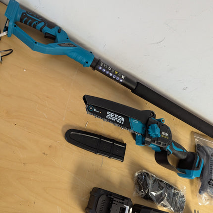 SEESII 2-in-1 Cordless 8 Inch Pole Saw & Mini Chainsaw with 2 Batteries
