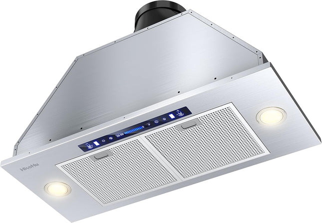 HisoHu Insert Range Hood 30 Inch / 36 Inch, 900 CFM with Ducted Convertible Duct