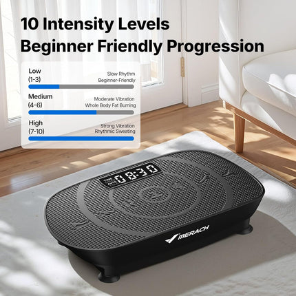 MERACH Vibration Plate Exercise Machine, Slim Vibration Plate with Real-Time Cal