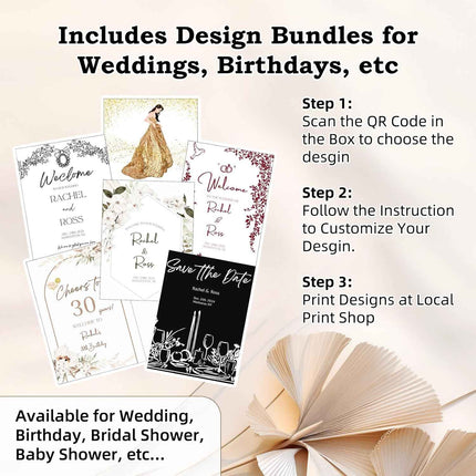 Wedding Sign Holder, Adjustable Welcome to Our Wedding Sign Stand W/Design Bundl