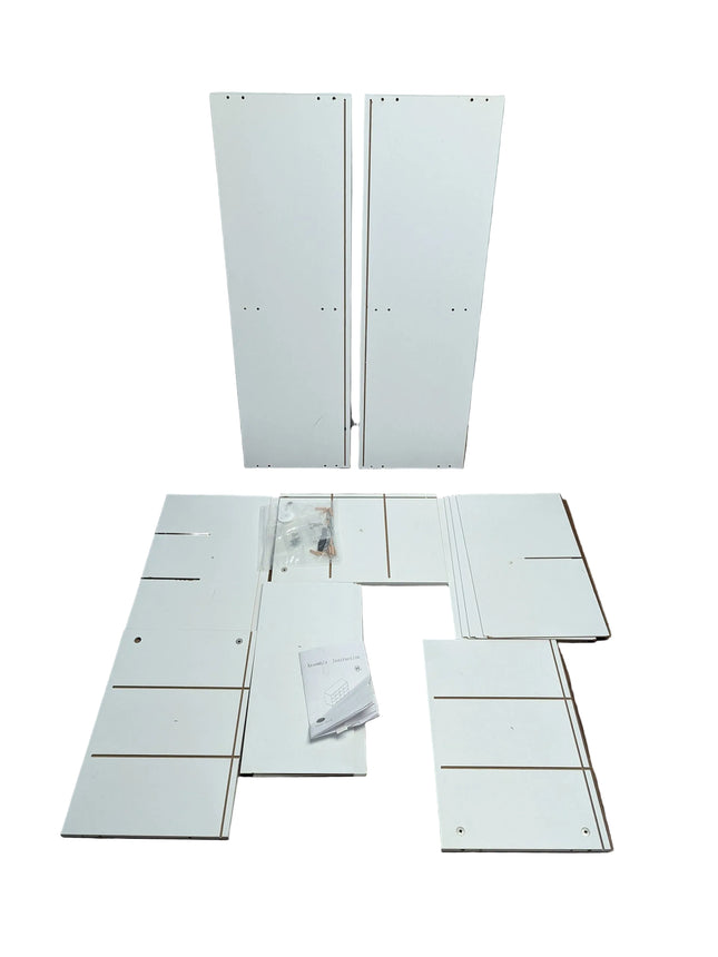 12 Slot Cube Shoe Rack in White, Stackable Plastic Shoe Storage Organizer for Entryway & Closet, 24 in Tall