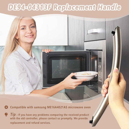 DE94-04313F Microwave Door Handle, Fit for ME16A4021AS ME17R7011ES Samsung Micro