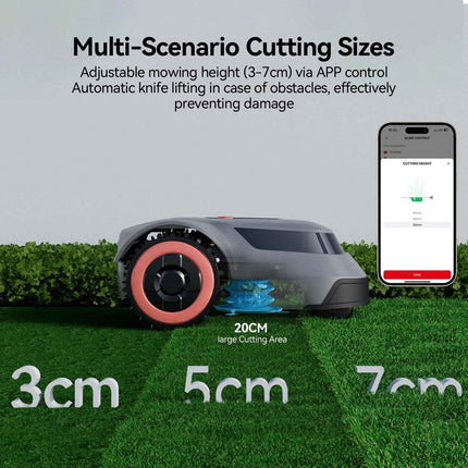 Redkey Robot Lawn Mower 10800 Sq Ft, Lawn Mower to 10K+ Sq Ft, Industrial-Grade