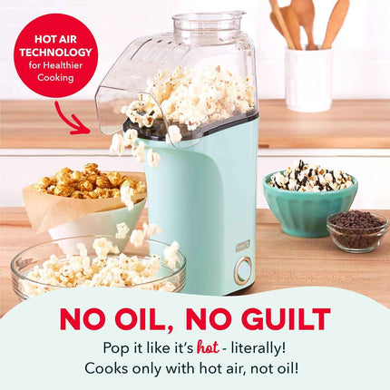 DASH Hot Air Popcorn Popper Maker with Measuring Cup to Portion Popping Corn Ker