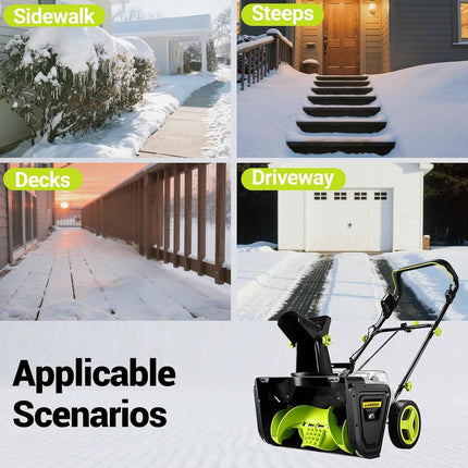 DEKOPRO 20-Inch Cordless Snow Blower, 40V Snow Blower, 25ft Throw, Adjustable Ch