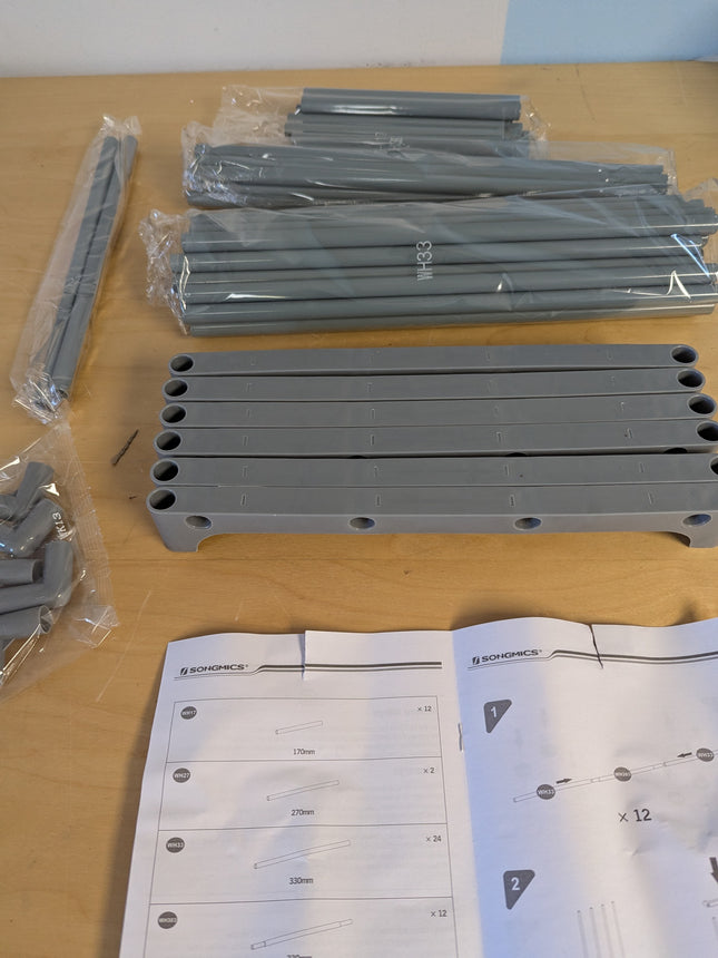 SONGMICS Shoe Rack, 3-Tier Shoe Organizer, Sturdy Storage Shelf, Upright or Upsi