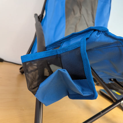 SONGMICS Portable Beach Chair, Folding Camping Chair with High Backrest, Cup Hol