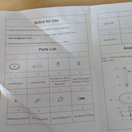 T&Jero 26 lb Round Heavy Duty Patio Market Table Umbrella Base Stand Weight Pre-