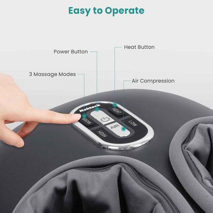 Nekteck Shiatsu Foot Massager Machine with Soothing Heat, Deep Kneading with air