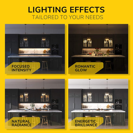 GETINLIGHT 48-inch 3 Color Levels LED Under Cabinet Lighting, Hardwired or Plugg