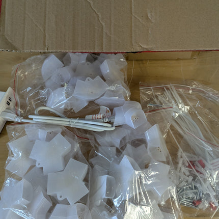 LZHOME Hexagon LED Garage Lights, 11 Grids 48 Pack, 52800 Lumens 5000K Natural White Ceiling Lighting for Shop & Gym