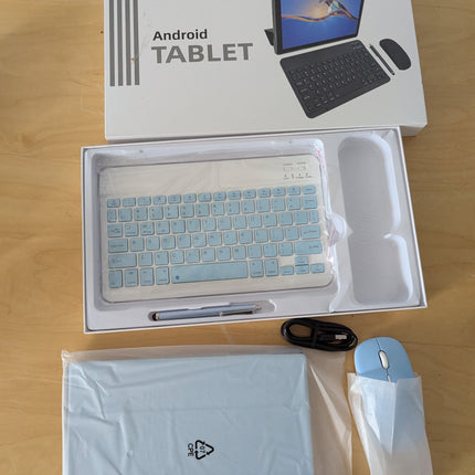 10 Inch Tablet 2 in 1 Android 15 Tablets with Keyboard Tabletas, Include Mouse S