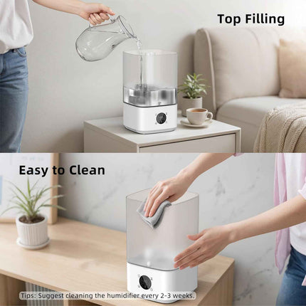 PKBD 6L Humidifier for Bedroom Large Room Home, 800ft² Wide Coverage, 26dB Quiet