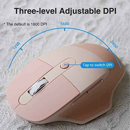 Wireless Ergonomic Keyboard and Mouse Combo, Split Keyboard, Stain-Resistant Com