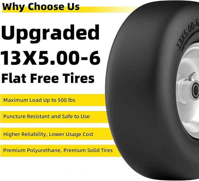 RONPOW 13x5.00-6 Flat Free Tire