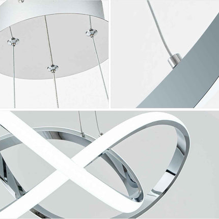 MAYNA Modern Pendant Light with Irregular Ring Lights LED Contemporary Ceiling D