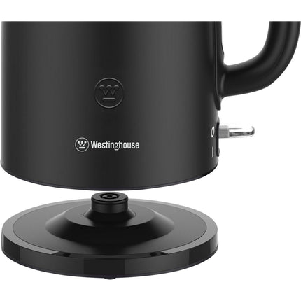 Westinghouse 1.7L Electric Steel Kettle Matte Black, Durable Steel Body Construc