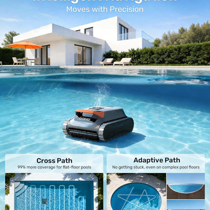 Gosvor LiteVac G1 Pool Vacuum Robot (2026), Wall, Waterline & Platform Cleaning, 200 Min Runtime, App Control, 15.2 lb