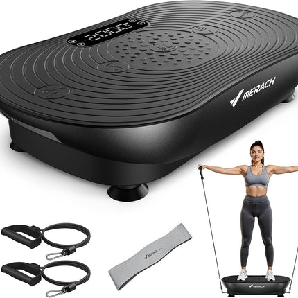 Merach V33 Pro Vibration Plate Exercise Machine with LED Touchscreen, 99 Speeds, Bluetooth Speakers, 350 lb Capacity