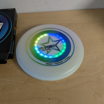 LED Light Up Flying Disc Toys for Kids Adults, Rechargeable, 175g 4 Brightness,