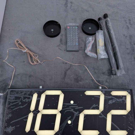 CHKOSDA 18''Digital Wall Clock,Large LED Wall Clock with 6” Numbers, Remote Cont