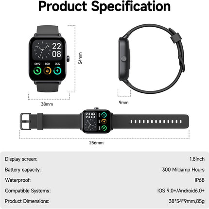 Smart Watch for Men Women (Answer/Make Call), Alexa Smartwatch Compatible with A