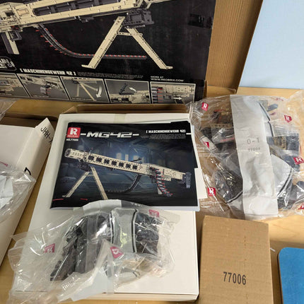 Reobrix 77006 Technic MG42 Building Blocks Set, Made of Clamp Blocks with 1886 P