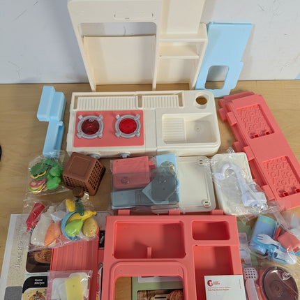 CUTE STONE Pretend Play Kitchen with Water Sink & Steam Stove, 63 Pieces with Light & Sound (No Instructions)
