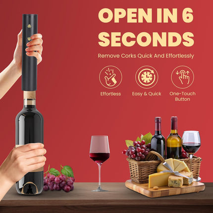 Limud Electric Wine Opener, Automatic Corkscrew with Foil Cutter, Wine Bottle Op