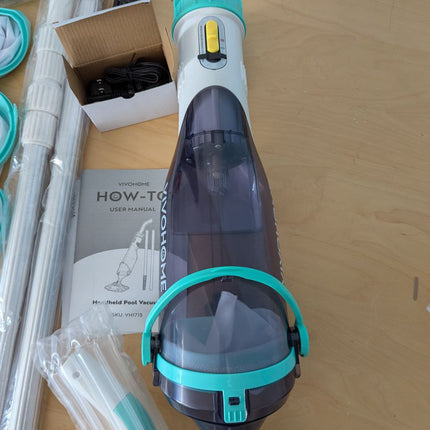 VIVOHOME Cordless Pool Vacuum with Telescopic & Extension Poles 9.12ft, 18.5 GPM
