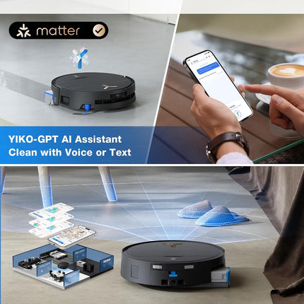 ECOVACS DEEBOT X9 PRO OMNI Robot Vacuum & Mop, 16600Pa Suction, OZMO Roller Self-Washing, LiDAR Navigation