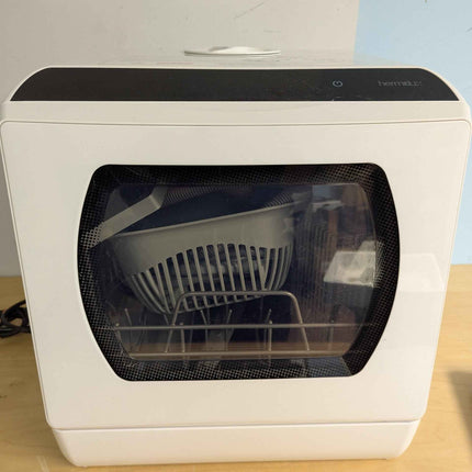Hermitlux Countertop Dishwasher, 5 Washing Programs Portable Dishwasher With 5-Liter Built-in Water Tank For Glass Door