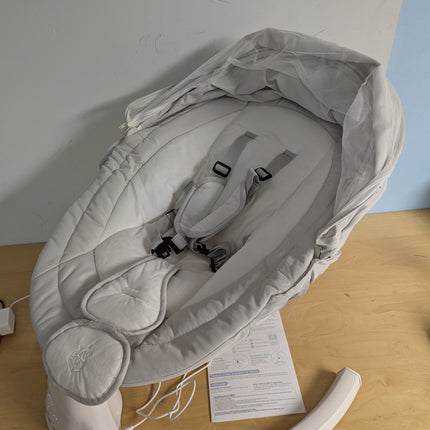 Jool Baby Nova Baby Swing for Infants with Bluetooth Music, Remote, 5 Motion Levels and Removable Canopy, Stone