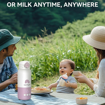 comfyer Portable Milk Warmer for Travel, Portable Bottle Warmer with Fast Heatin