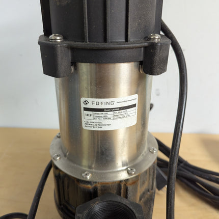 FOTING 1HP Submersible Sump Pump, Sewage/Effluent Pump 5600 GPH with 40 ft Lift, Cast Iron Heavy Duty with Float Switch