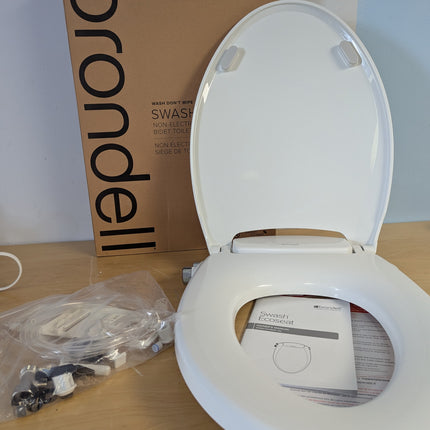 Brondell Bidet Toilet Seat, Non-Electric Swash Ecoseat, Fits Elongated Toilets,