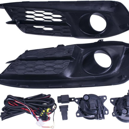 BestParts Fog Lights Kit for Honda Civic 2016-2018, Yellow Halogen 12V 35W with Covers, Wiring & Switch, DOT/SAE Legal