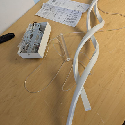 Jaycomey Modern Pendant Light, Dimmable LED Chandelier with Remote Control,Wave