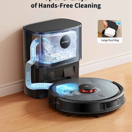 Airzeen Robot Vacuums and Mop, 3.3L Self-Emptying Robot Vacuum, 5000Pa Suction A