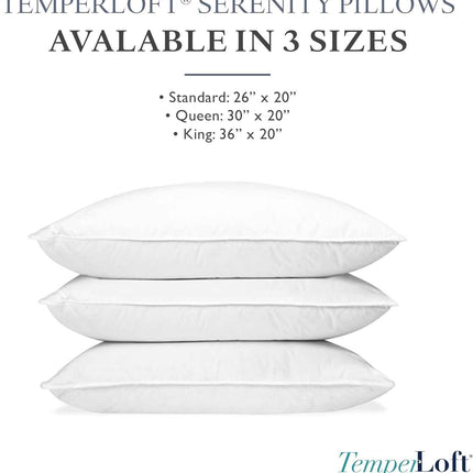 Manchester Mills TemperLoft Serenity Pillows Standard (Set of 2), Down/Down Alte