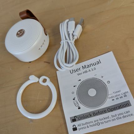 Mini Portable White Noise Machine Sound Machine with 30 Soothing Sounds for Baby
