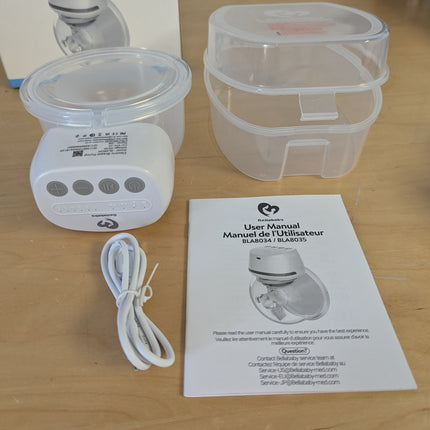Bellababy Wearable Breast Pump Hands Free, Low Noise Pain Free, 4 Modes 6 Levels