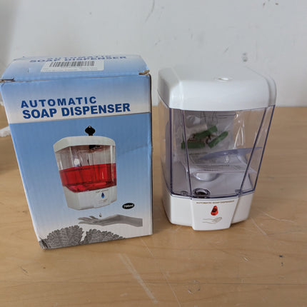 PLUSSEN Soap Dispenser Wall Mount, Automatic Hand Sanitizer Dispenser 600ml Gel