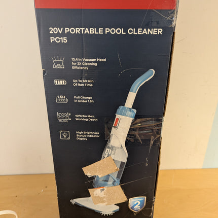 Enhulk PC15 Cordless Pool Vacuum for Above Ground Pools, 13.4in Wide Head