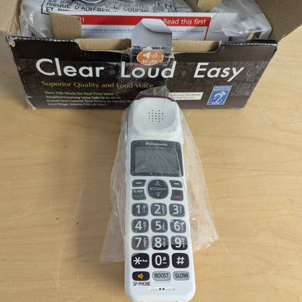 PANASONIC KX-TGM420W Amplified Cordless Phone with Digital Answering Machine, 1