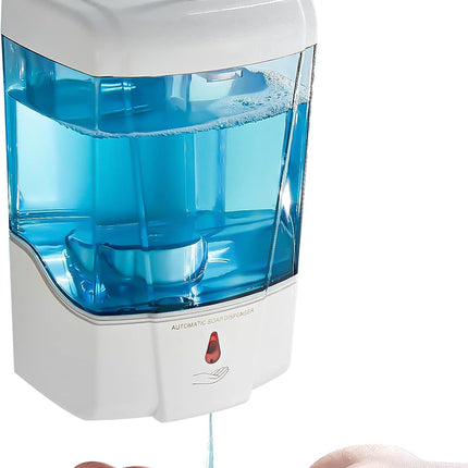 PLUSSEN Soap Dispenser Wall Mount, Automatic Hand Sanitizer Dispenser 600ml Gel