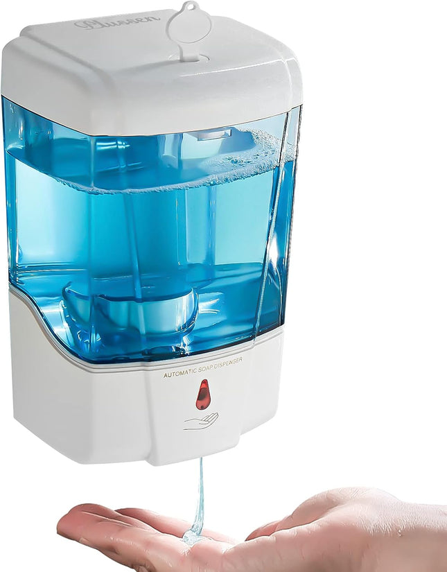 PLUSSEN Soap Dispenser Wall Mount, Automatic Hand Sanitizer Dispenser 600ml Gel