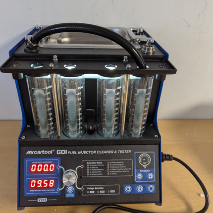 MR CARTOOL V209 GDI Ultrasonic Fuel Injector Cleaner Machine, 4-Cylinder
