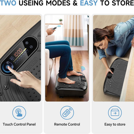 Taevno Vibration Plate Exercise Machine, 199 Adjustable Speeds & 7 Modes