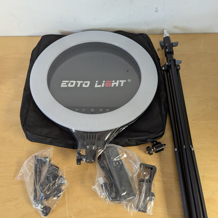 EOTO LIGHT 18 inch LED Ring Light with Tripod Stand, 55W 2900-6000K Studio Lighting Kit (Non-Original Tripod)
